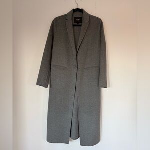 Make Grey Long Wool Coat